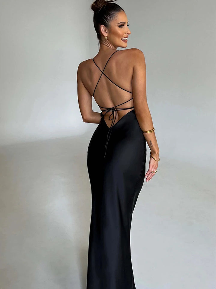 SILK MERMAID Backless Lace Up