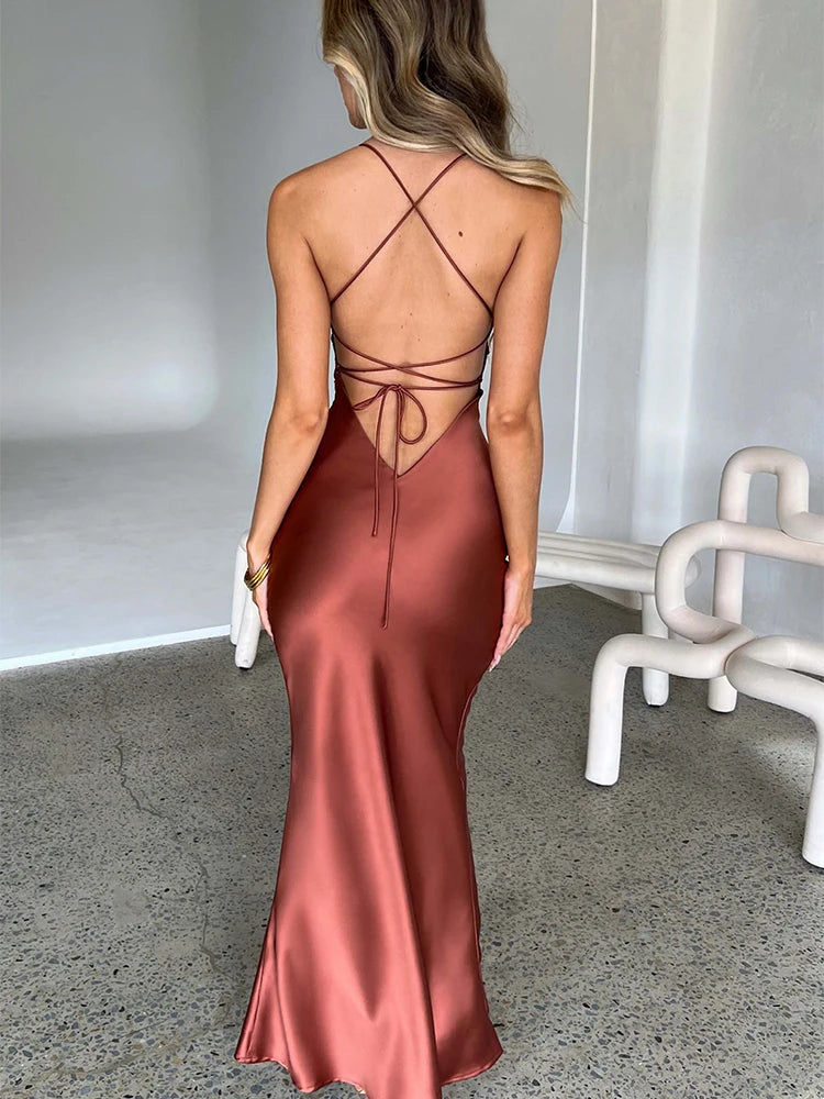 SILK MERMAID Backless Lace Up