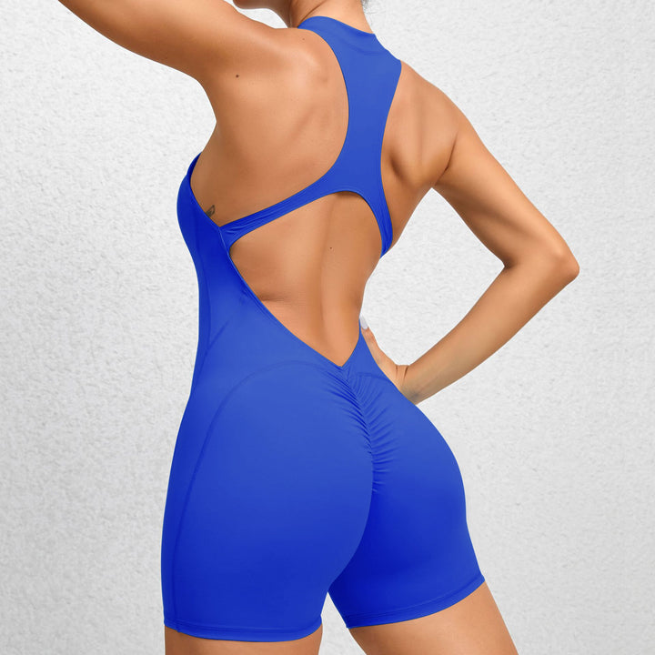 FRONT ZIP SHORT JUMPSUIT