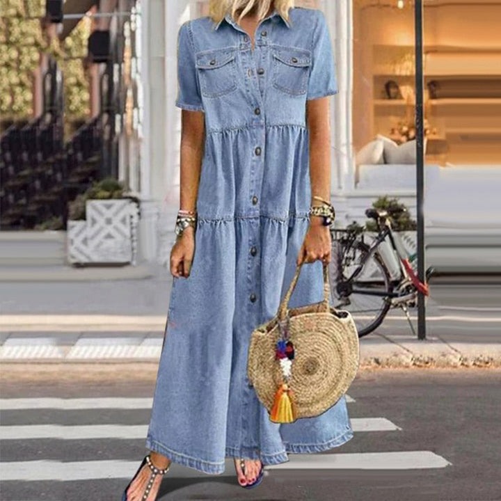 Suzannah | Slimming denim dress