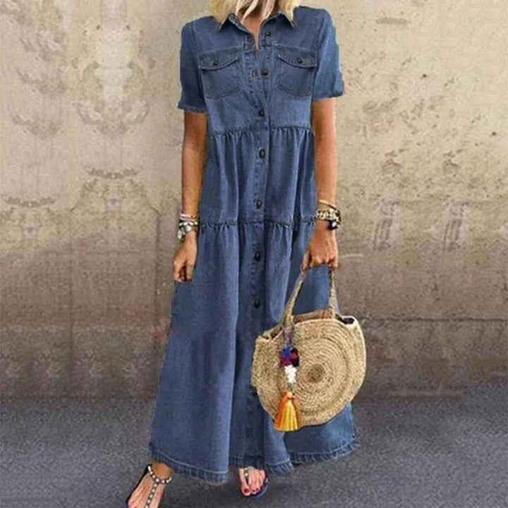 Suzannah | Slimming denim dress