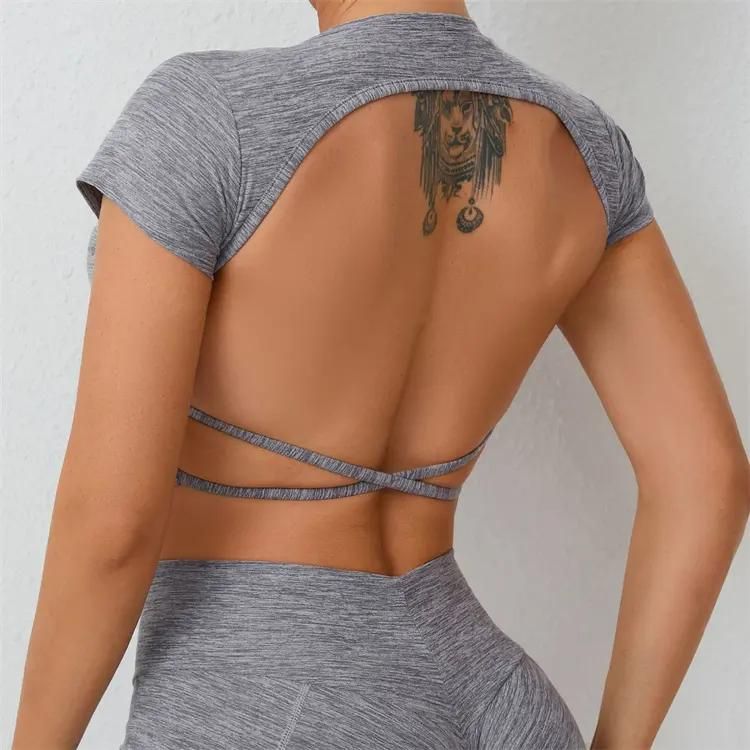 BACKLESS CROP TOP CRISS CROSS