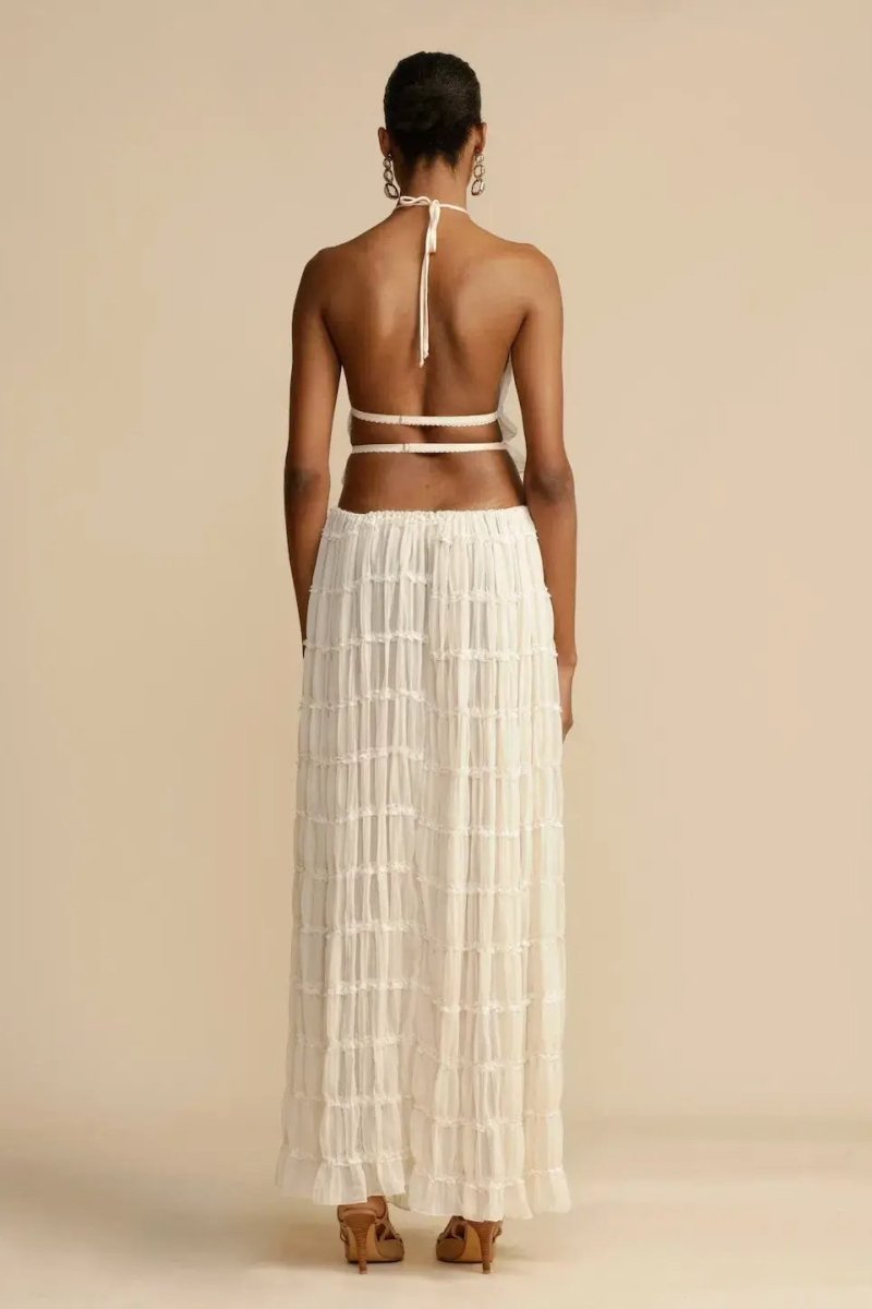 Nathalia Backless Pleated Set