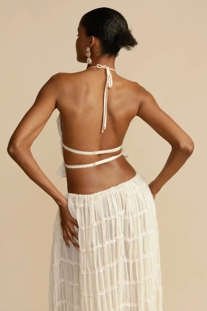 Nathalia Backless Pleated Set